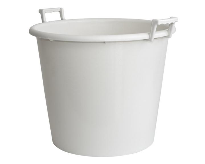 VAT with handels 70l white