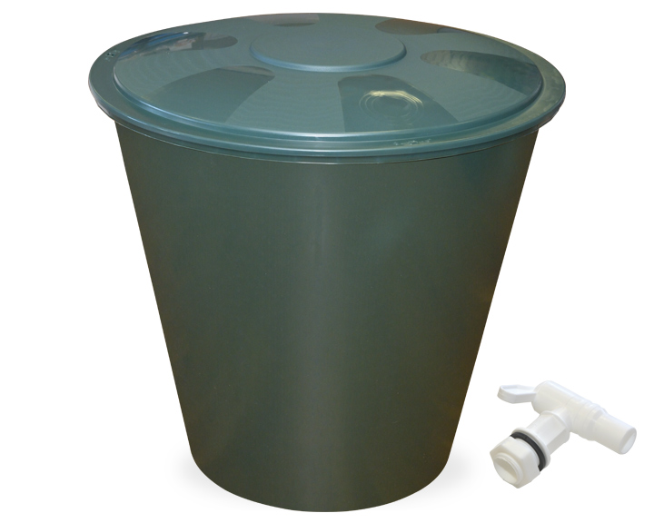 Water butt 210l with lid and faucet 3/4